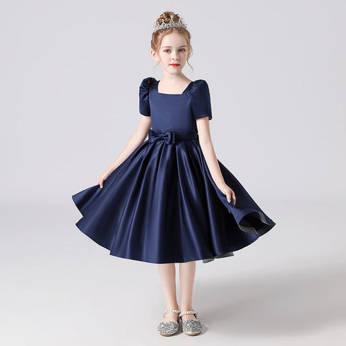Girls' Dress Princess Dress Girls' Birthday Show Dress Dress Fashion Bubble Sleeve 2022 New